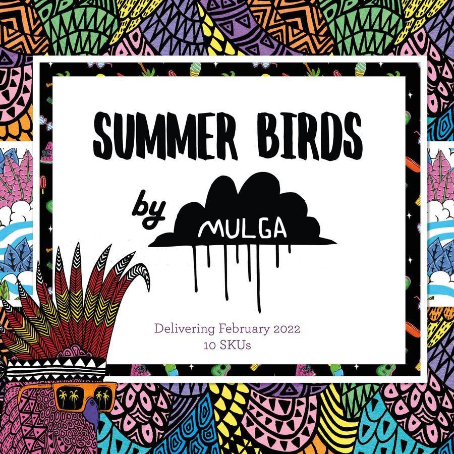 Summer Birds Black Delish Delights Fabric-Free Spirit Fabrics-My Favorite Quilt Store
