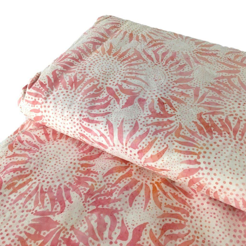 Sunflower Creamsicle Batik Fabric-Hoffman Fabrics-My Favorite Quilt Store