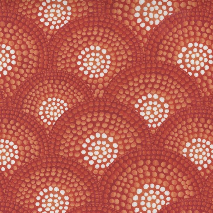 Sunflower Dreamscapes Red Rising Geometric Scallop Dot Fabric-Moda Fabrics-My Favorite Quilt Store