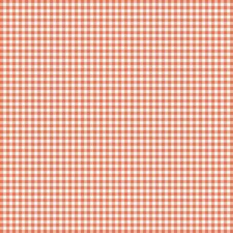 Susybee Basic Coral Gingham Check Fabric