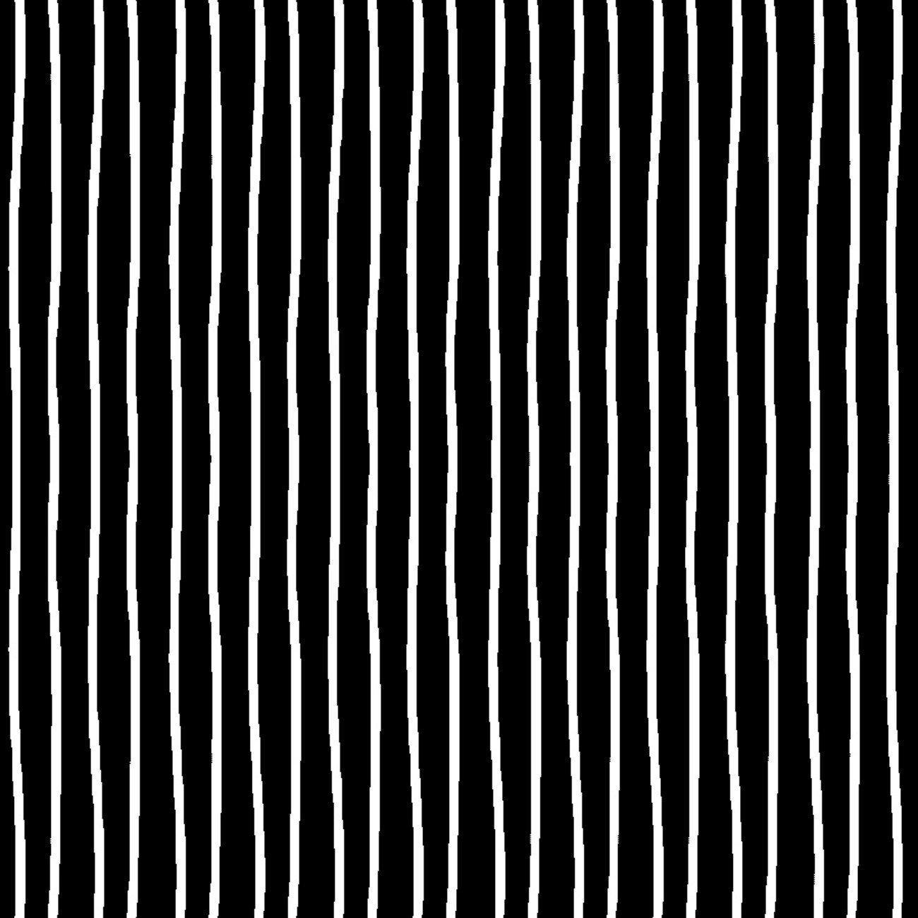 Susybee Basic White Stripe on Black Fabric