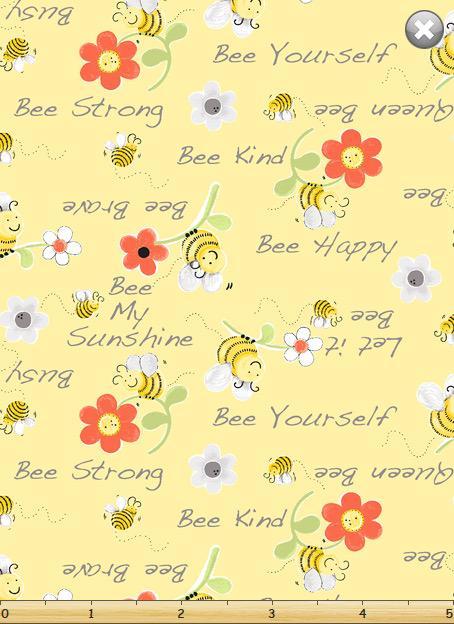 Sweet Bees "Bee Happy" Yellow Fabric-Susybee-My Favorite Quilt Store