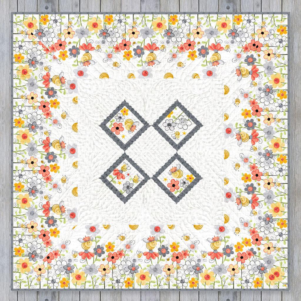 Sweet Bees The Buzz from the Garden Quilt Pattern - Free Pattern Download-Susybee-My Favorite Quilt Store