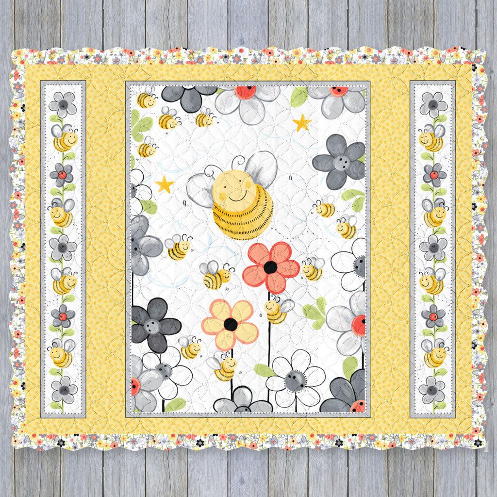 Sweet Bees The Buzz from the Garden Quilt Pattern - Free Pattern Download-Susybee-My Favorite Quilt Store