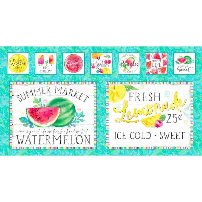 Sweet and Juicy Coasters and Placemats 23" Panel