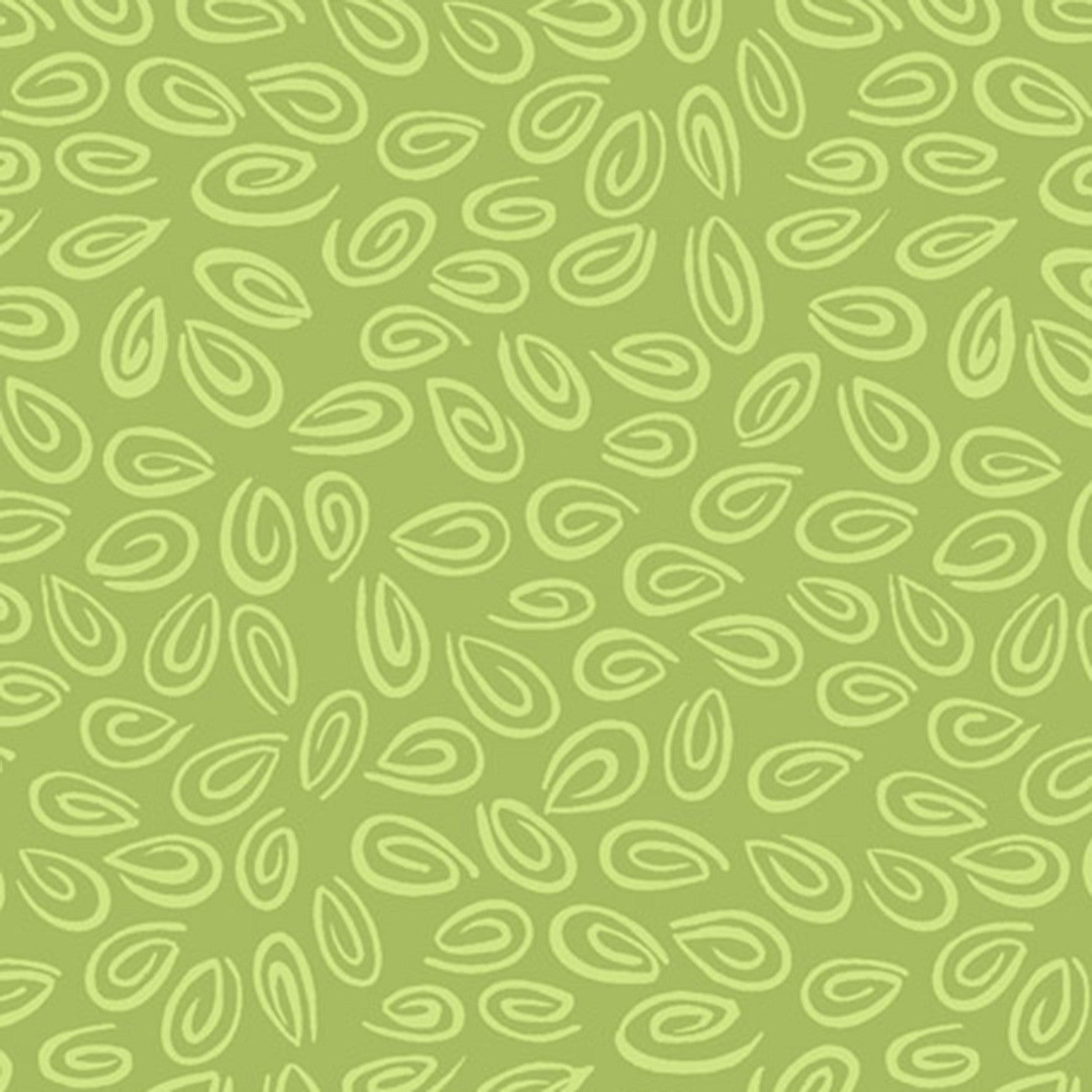 Swirls Green Seeds Fabric