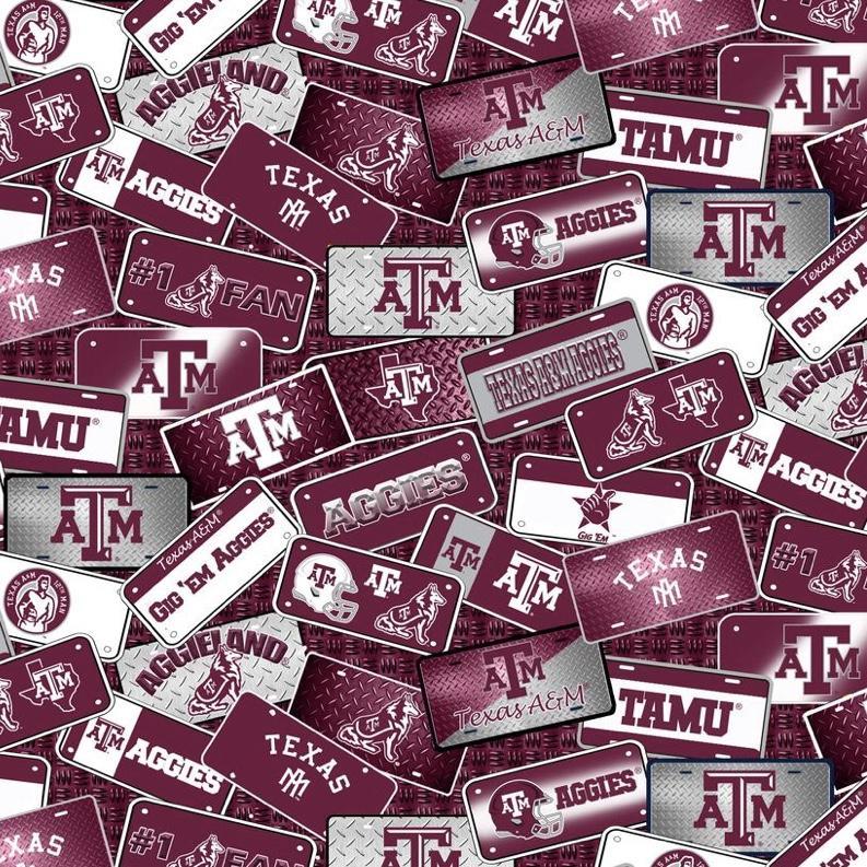 Texas A&M Aggies Floral State Die Cut Decal 4-Inch - College Fabric Store