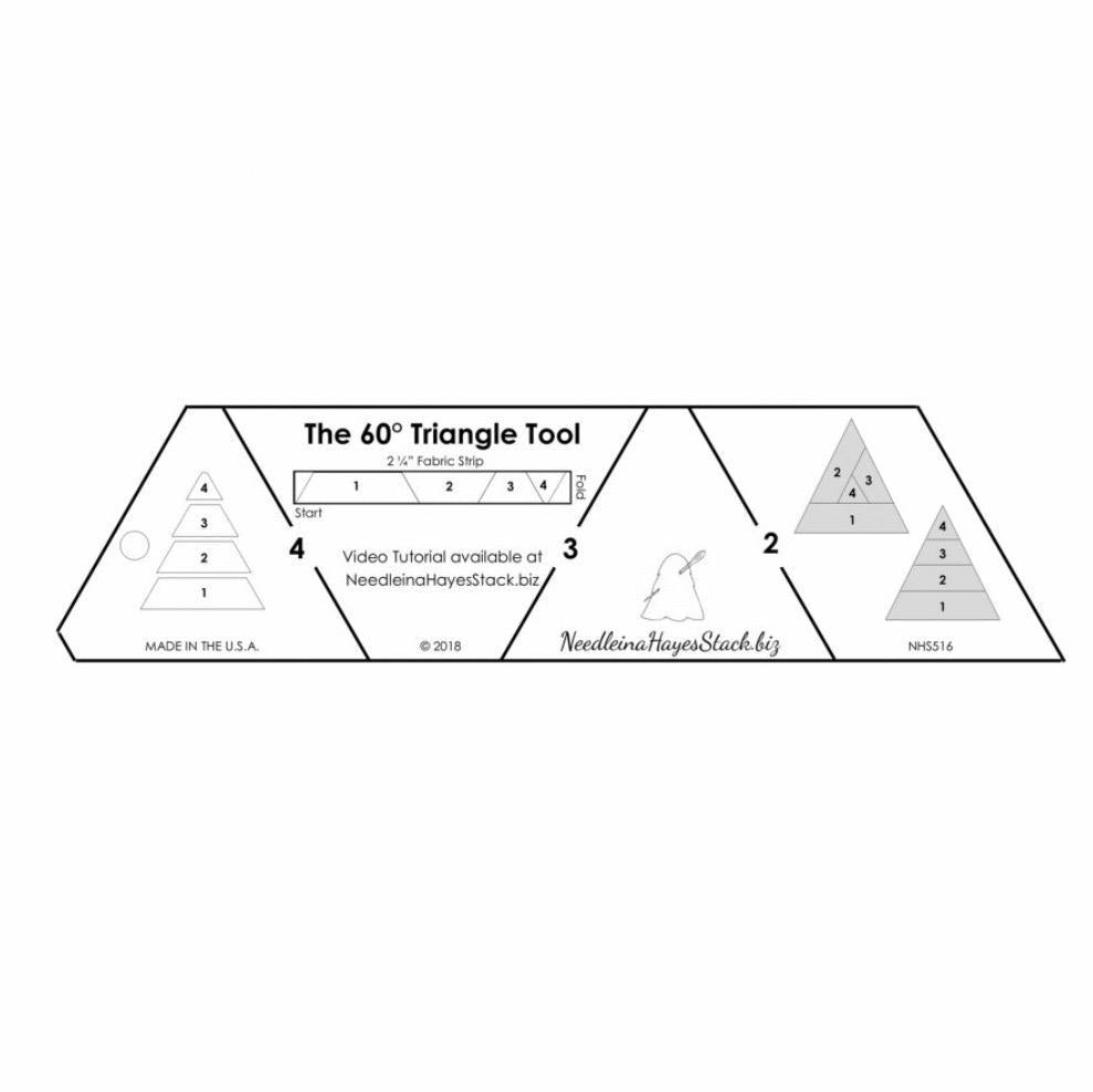 The 60° Triangle Tool Ruler-Needle In A Hayes Stack-My Favorite Quilt Store