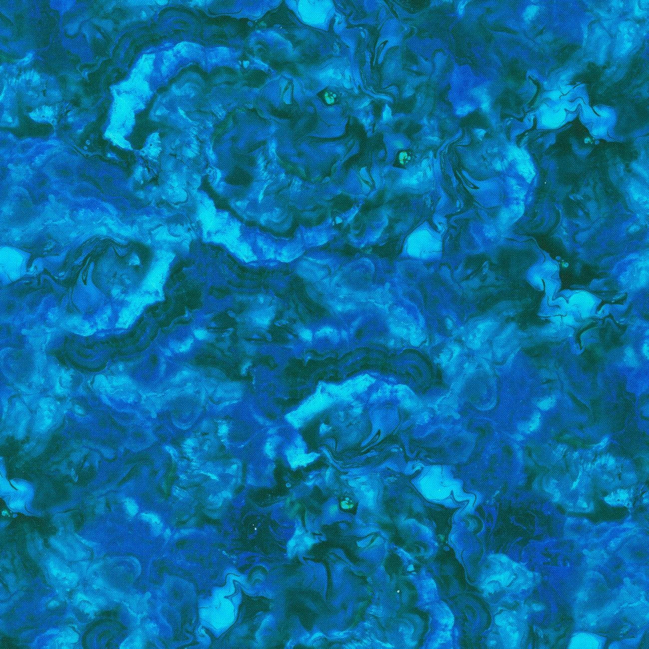 The Gem Collector Abstract Sapphire Fabric-Robert Kaufman-My Favorite Quilt Store