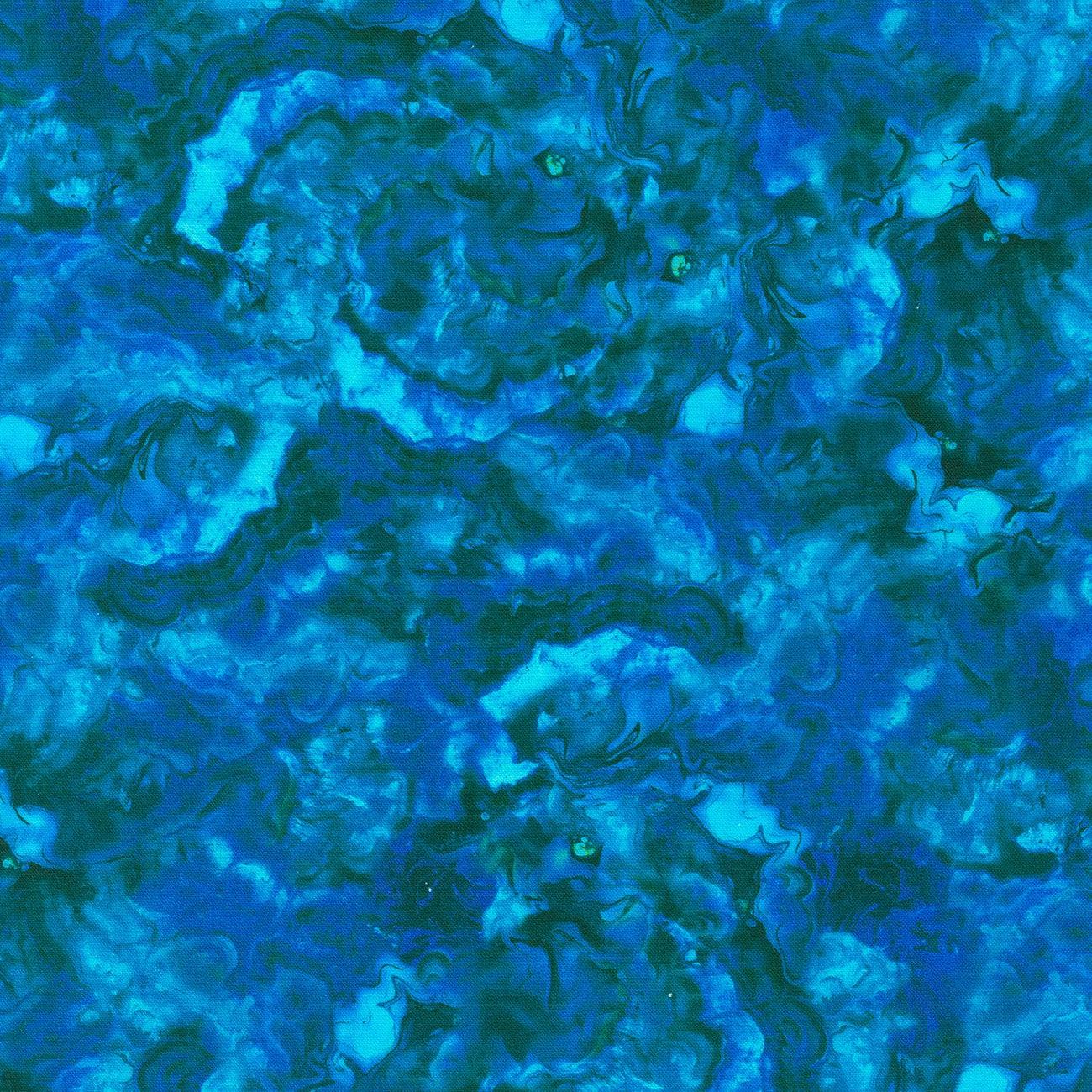 The Gem Collector Abstract Sapphire Fabric