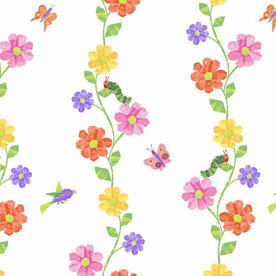 The Very Hungry Caterpillar: In The Garden Day Flowering Vines Fabric