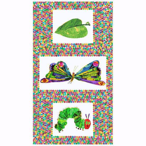 The Very Hungry Caterpillar Multi Growing Up Panel 24"x 43/44"-Andover-My Favorite Quilt Store