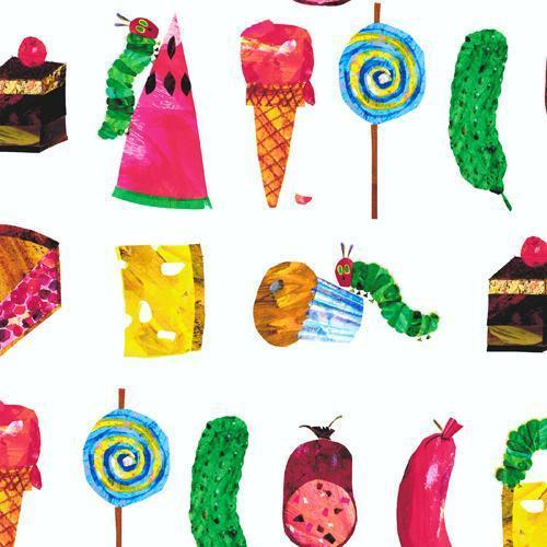 The Very Hungry Caterpillar Multi Lunch Munch Fabric-Andover-My Favorite Quilt Store