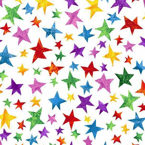 The Very Hungry Caterpillar Rainbow Stars Fabric