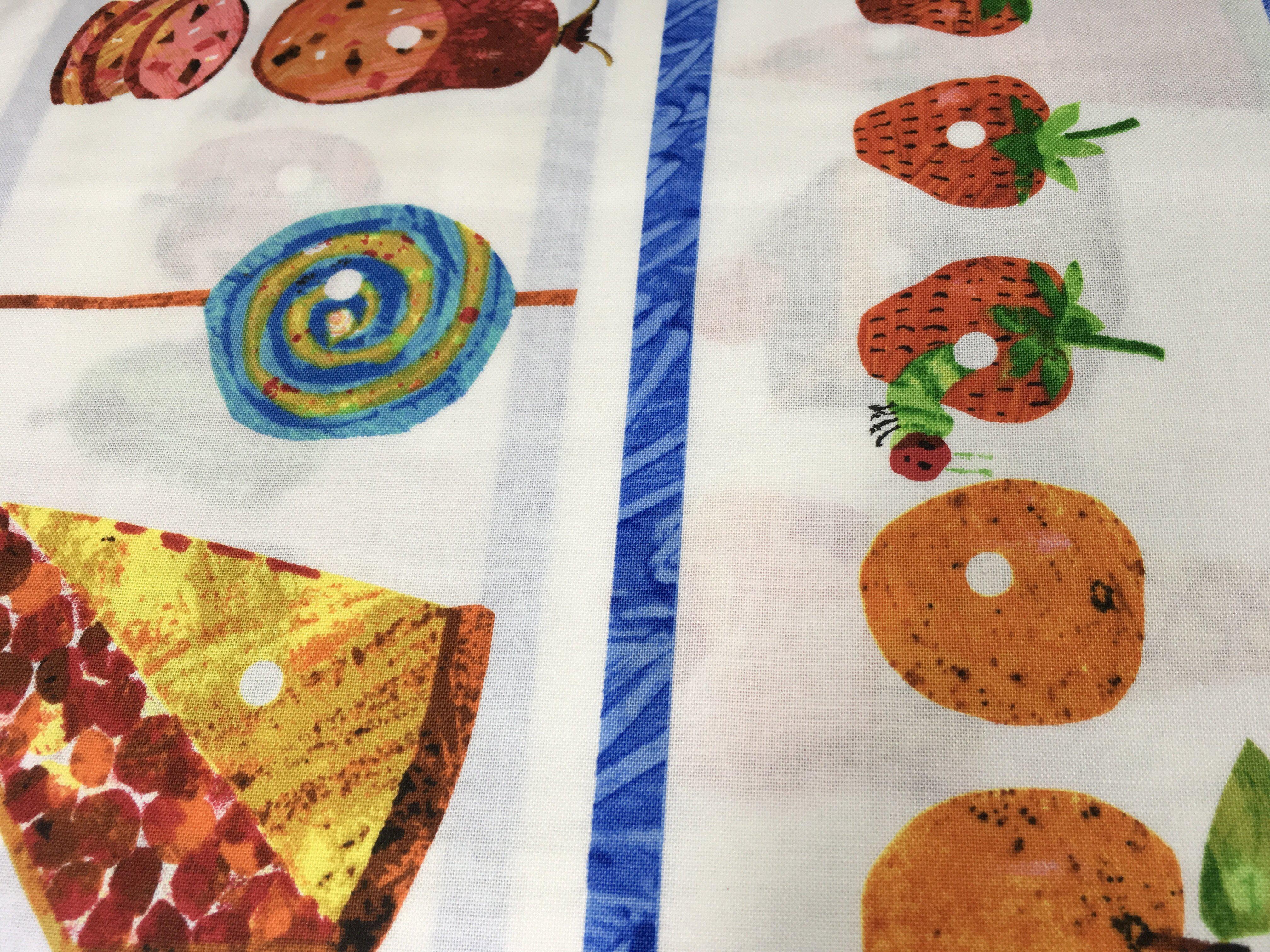 The Very Hungry Caterpillar Snacks Stripe Fabric-Andover-My Favorite Quilt Store