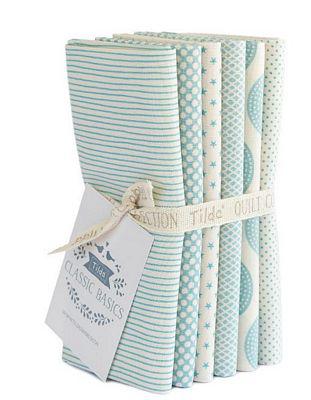 Tilda Light Blue Classic Basics Fat Quarter Bundle-Tilda Fabrics-My Favorite Quilt Store