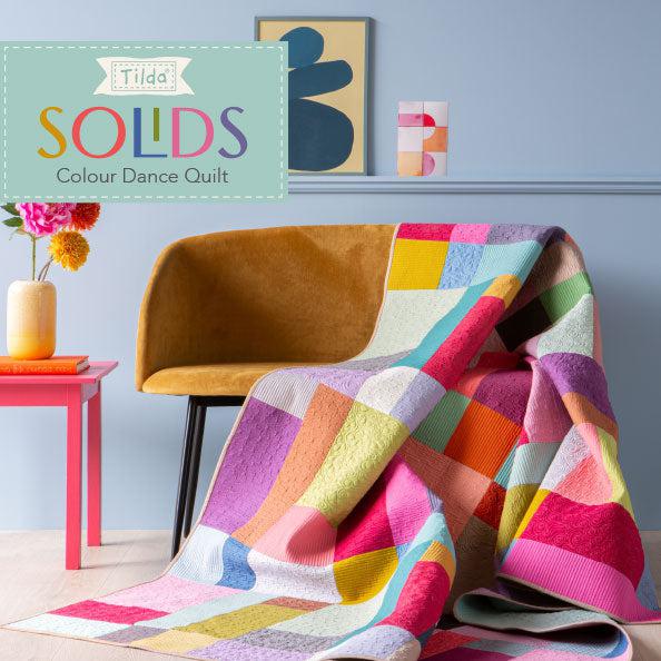 Tilda Solids Color Dance Quilt Pattern - Digital Download