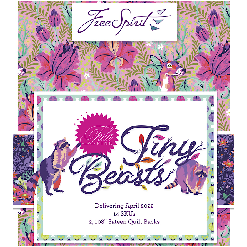 Tiny Beasts Bear With Me Glow Fabric-Free Spirit Fabrics-My Favorite Quilt Store