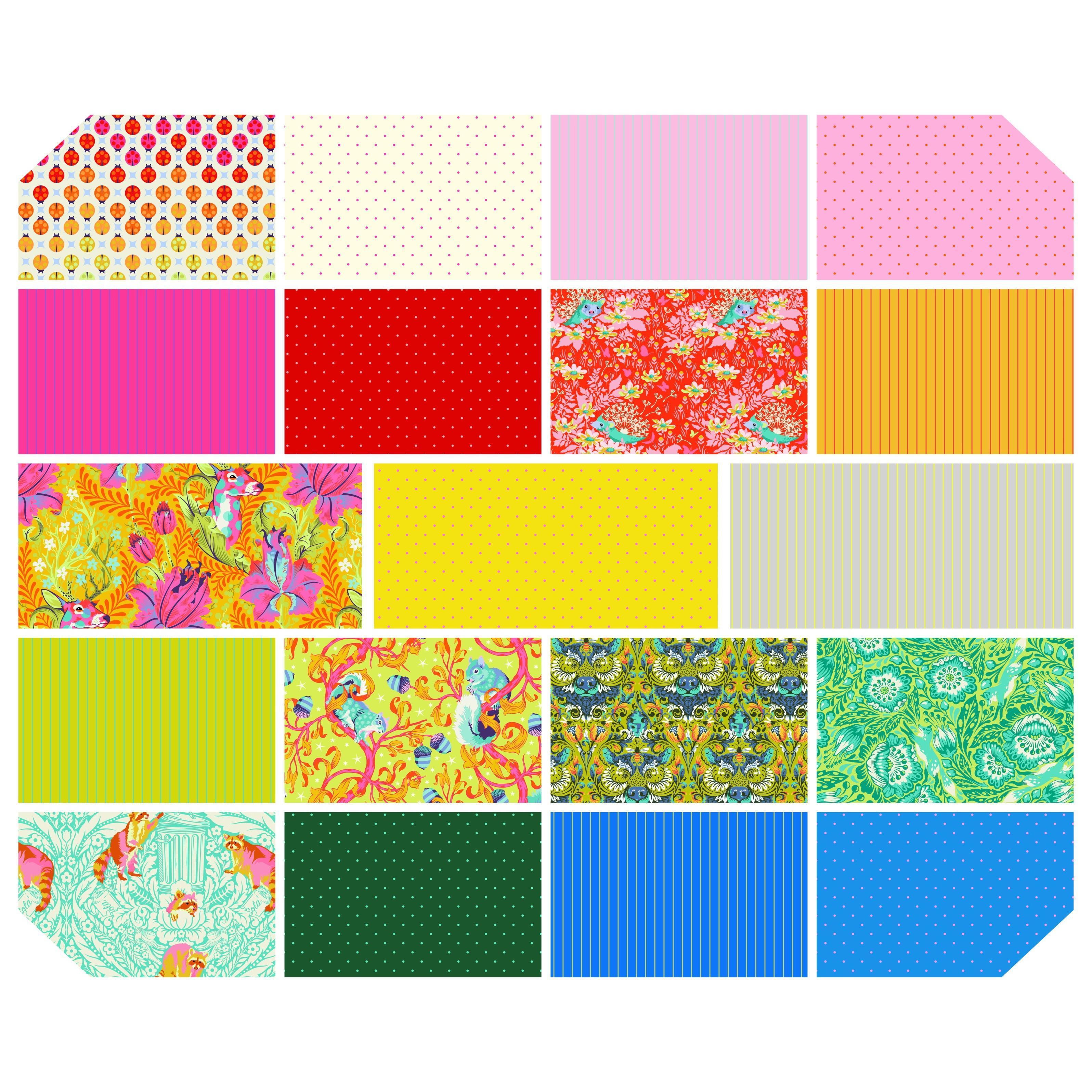 Tiny Beasts Glow Fat Quarter Bundle-Free Spirit Fabrics-My Favorite Quilt Store