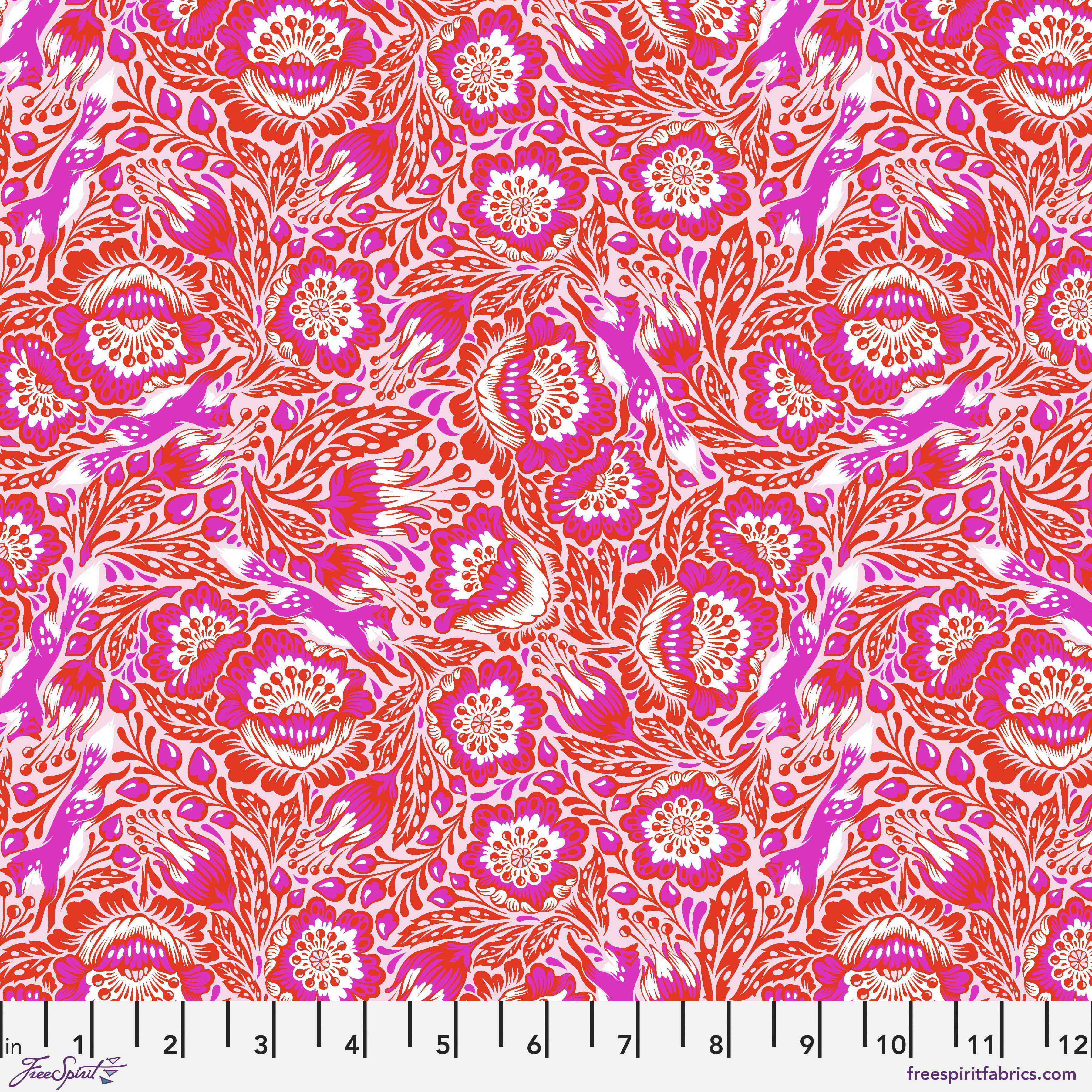 Tiny Beasts Out Foxed Glimmer Fabric-Free Spirit Fabrics-My Favorite Quilt Store