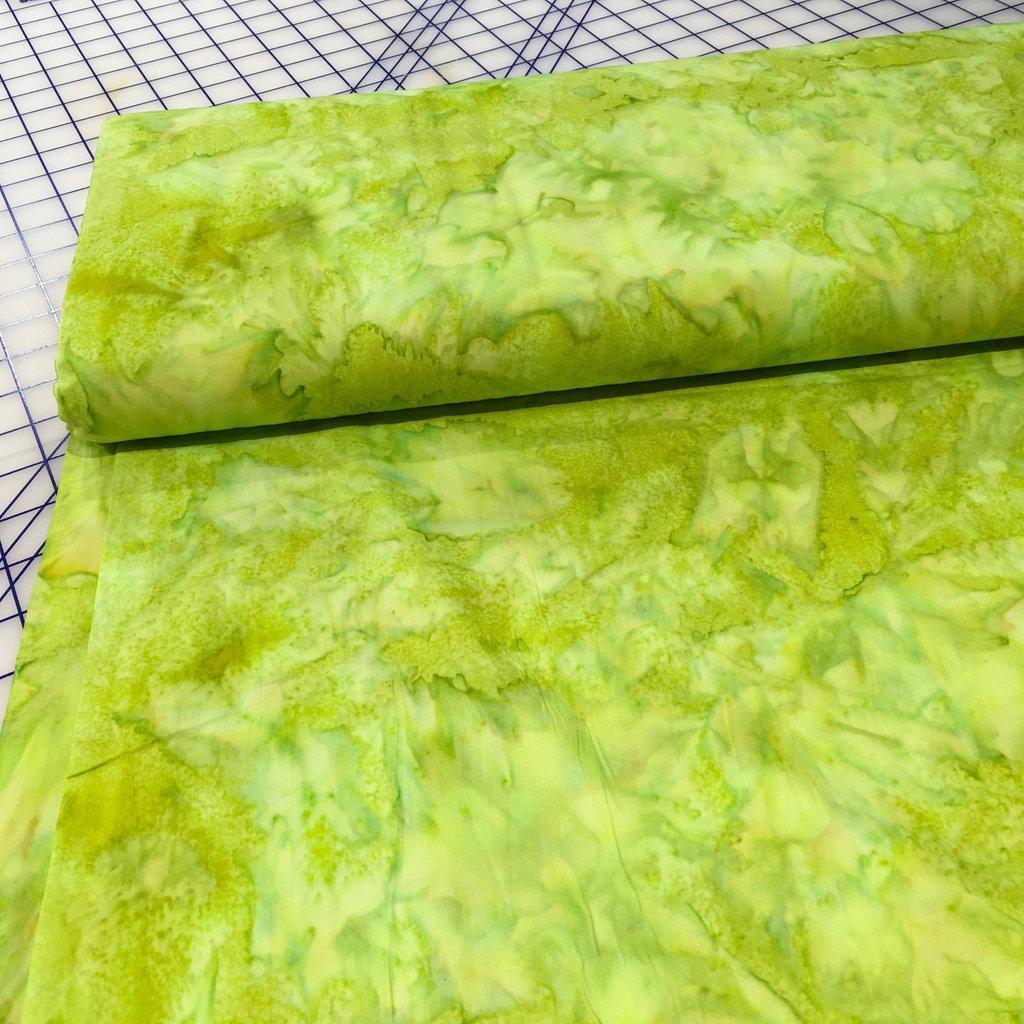 Tokyo Lime Batik Watercolor Fabric-Hoffman Fabrics-My Favorite Quilt Store
