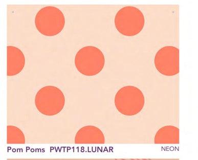 True Colors Neon Lunar Pom Poms Fabric-Free Spirit Fabrics-My Favorite Quilt Store