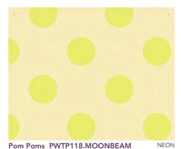True Colors Neon Moonbeam Pom Poms Fabric-Free Spirit Fabrics-My Favorite Quilt Store