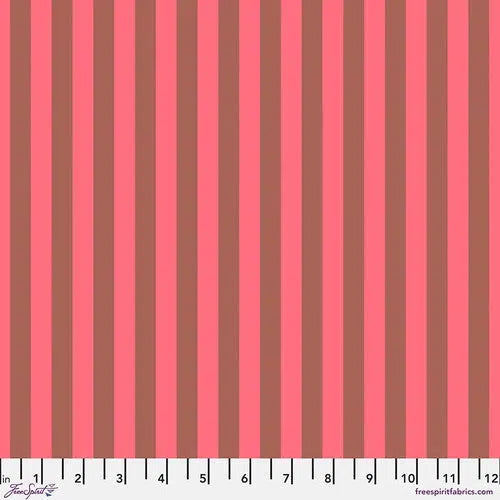 Neon Pink and Black Stripe, Deadstock Fabric