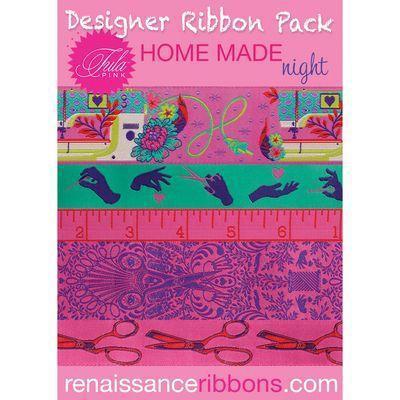 Tula Pink Designer Ribbon Pack by Renaissance Ribbons - Linework