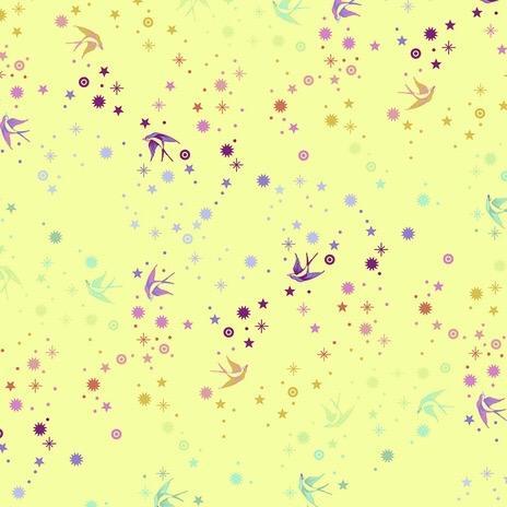 Tula's True Colors Lime Fairy Dust Fabric