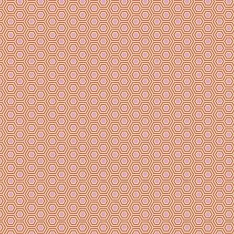 Tula's True Colors Peach Blossom Hexy Fabric