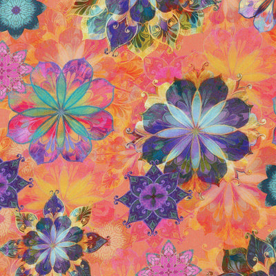 Robert Kaufman La Plaza Floral Mosaic Fiesta Fabric