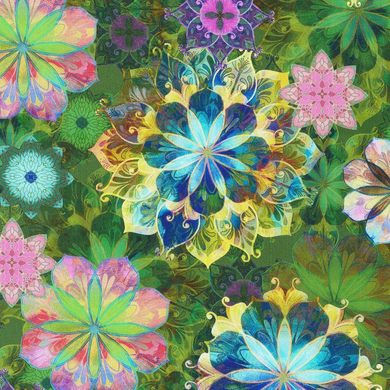 Venice Garden Multi Florla Fabric-Robert Kaufman-My Favorite Quilt Store