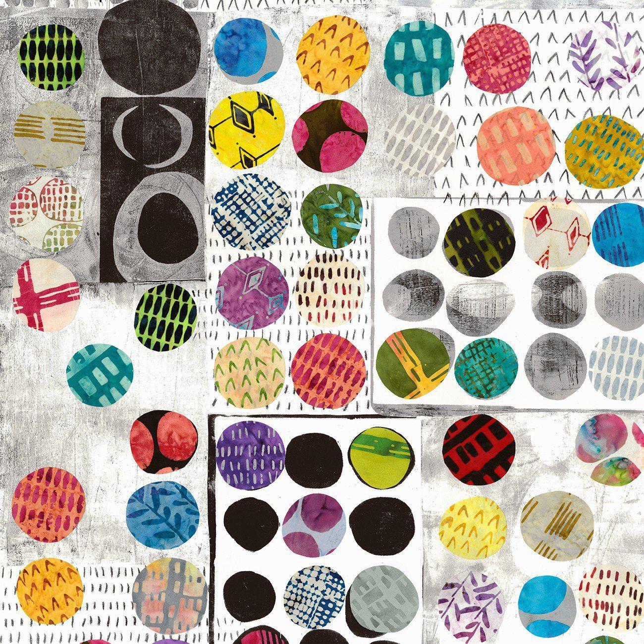 Wabi Sabi Multi Polka Dot Digital Fabric