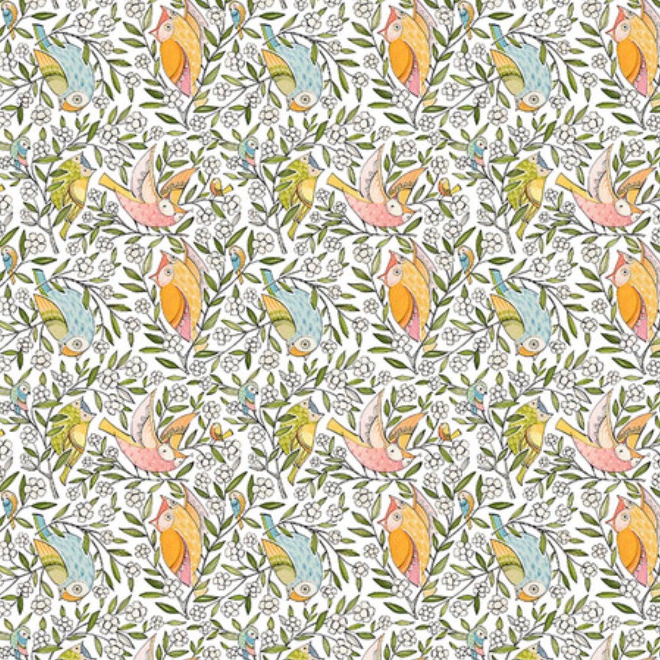 Well Owl Be White Owl Toss Fabric-Free Spirit Fabrics-My Favorite Quilt Store