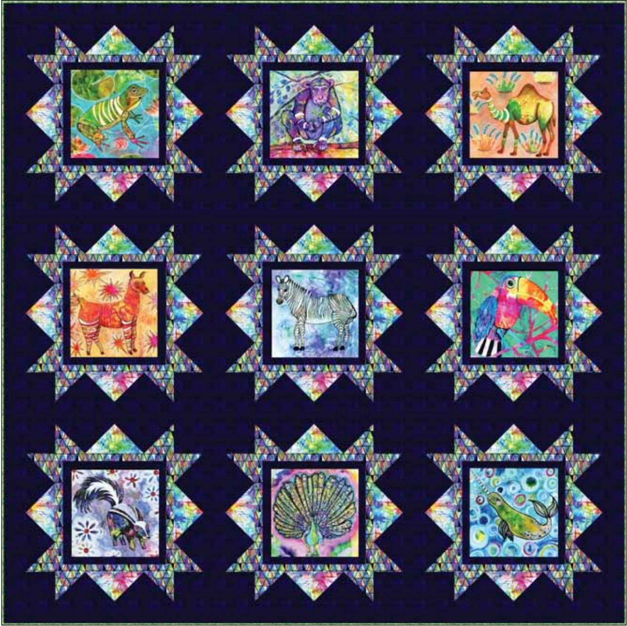 Wild Animals Panel Quilt Pattern - Free Digital Download-P & B Textiles-My Favorite Quilt Store