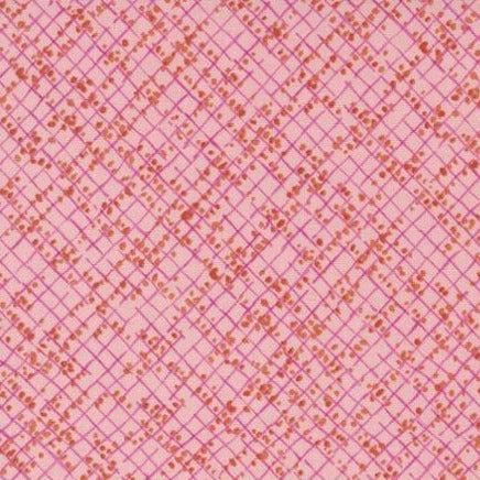 Wild Blossoms Princess Pink Dotted Graph Paper Fabric