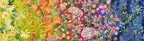 Wild Blossoms Rainbow Ombre Wildflowers Fabric-Moda Fabrics-My Favorite Quilt Store