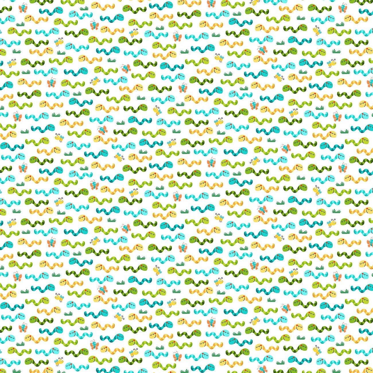Wild Party White Small and Wild Fabric