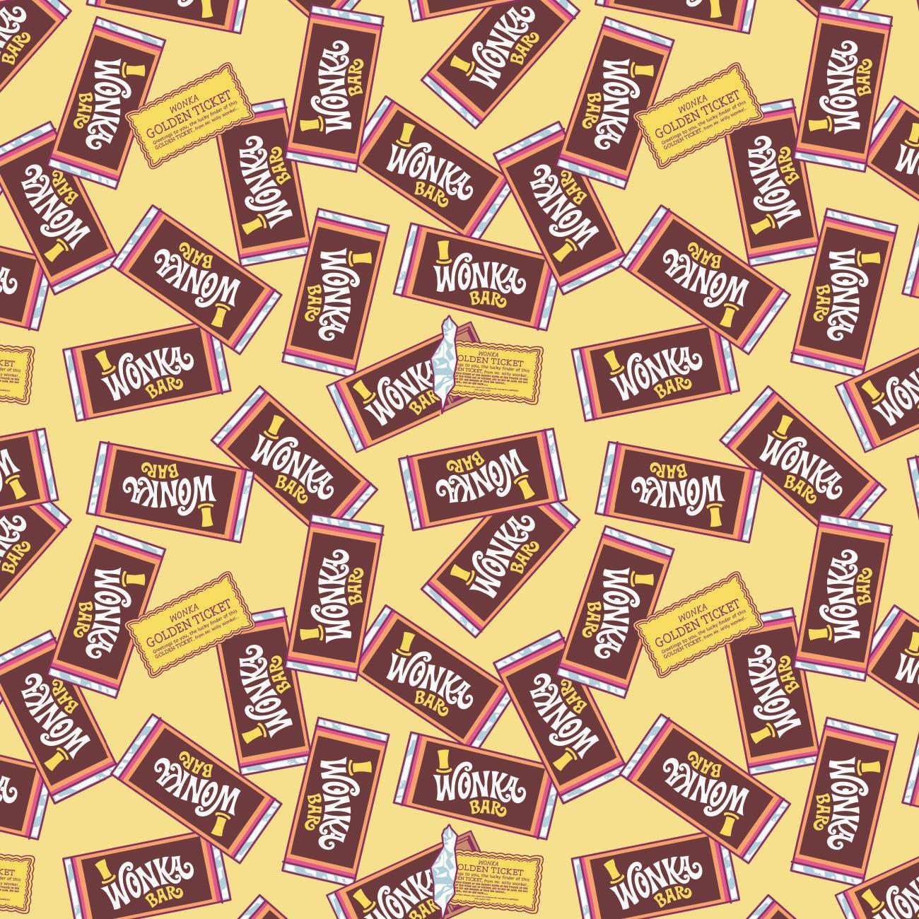 Willy Wonka Yellow Wonka Bars Fabric