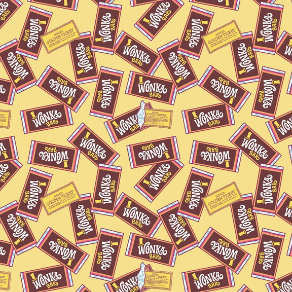 Willy Wonka Yellow Wonka Bars Fabric - Camelot Fabrics | My Favorite ...