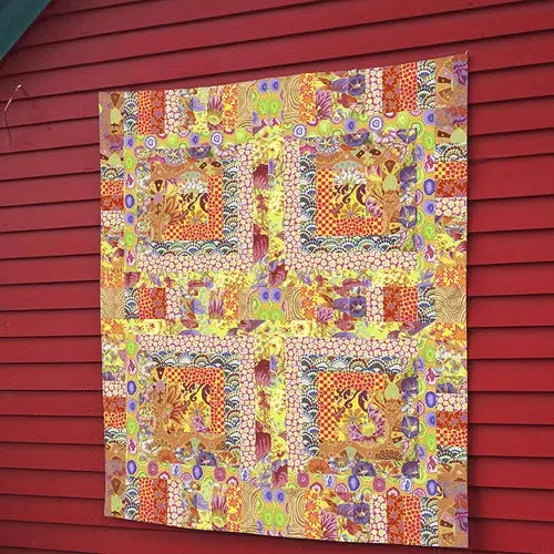 Yellow Mosaic Quilt Pattern-Free Spirit Fabrics-My Favorite Quilt Store
