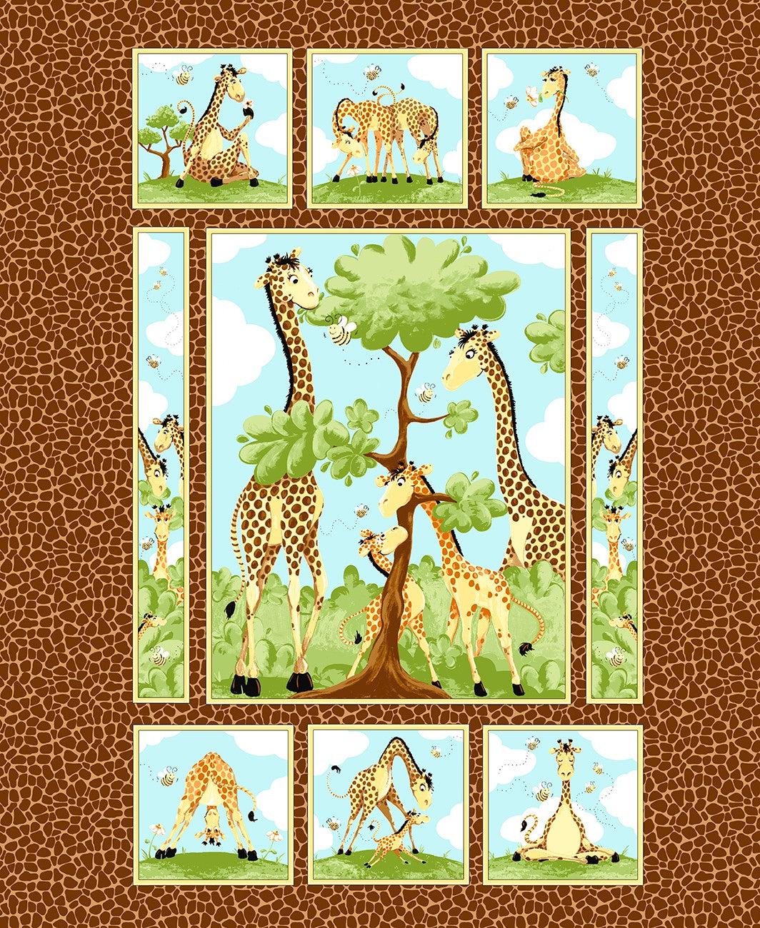 Zoe the Giraffe New Quilt Panel 36"x 43/44"-Susybee-My Favorite Quilt Store