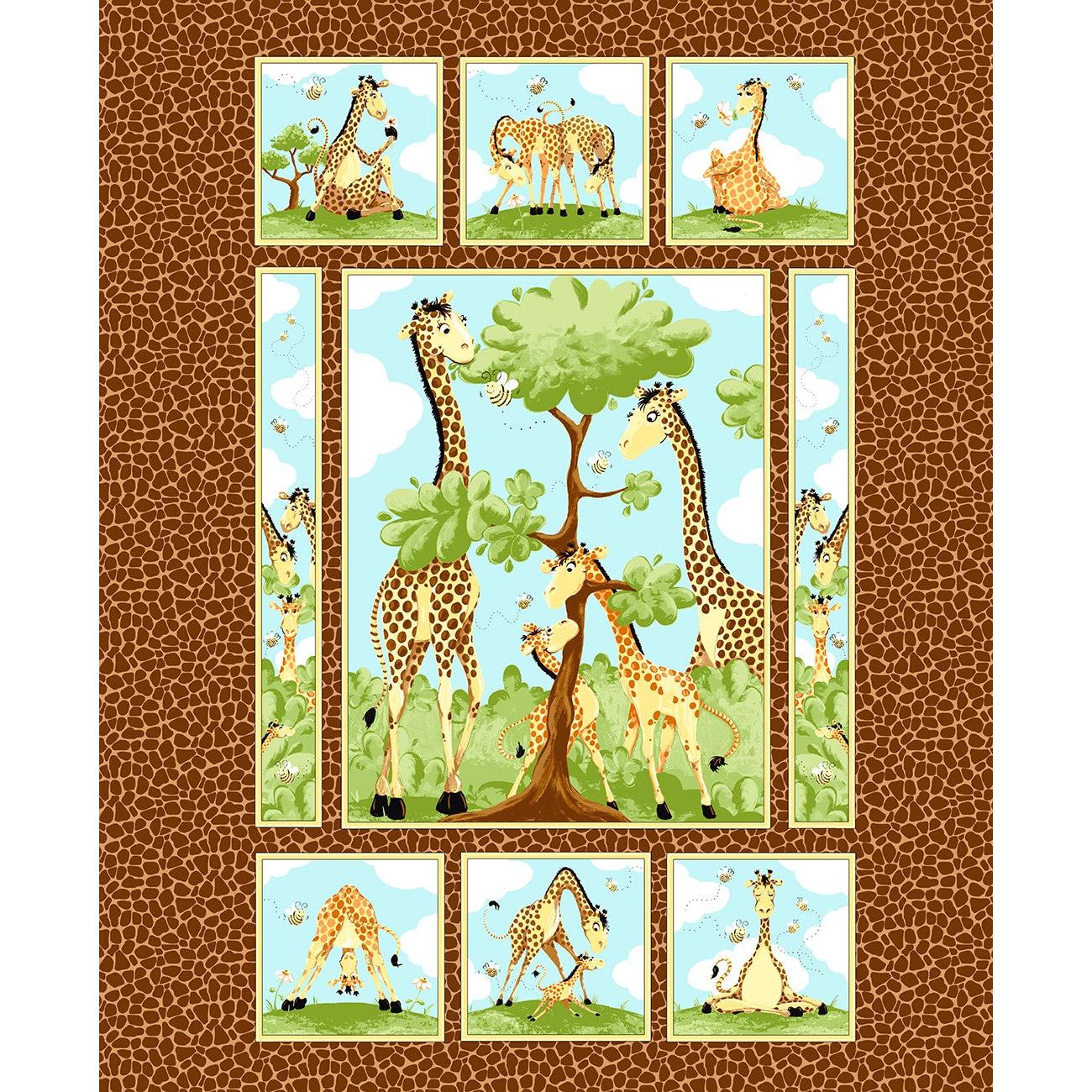 Zoe the Giraffe New Quilt Panel 36"x 43/44"-Susybee-My Favorite Quilt Store