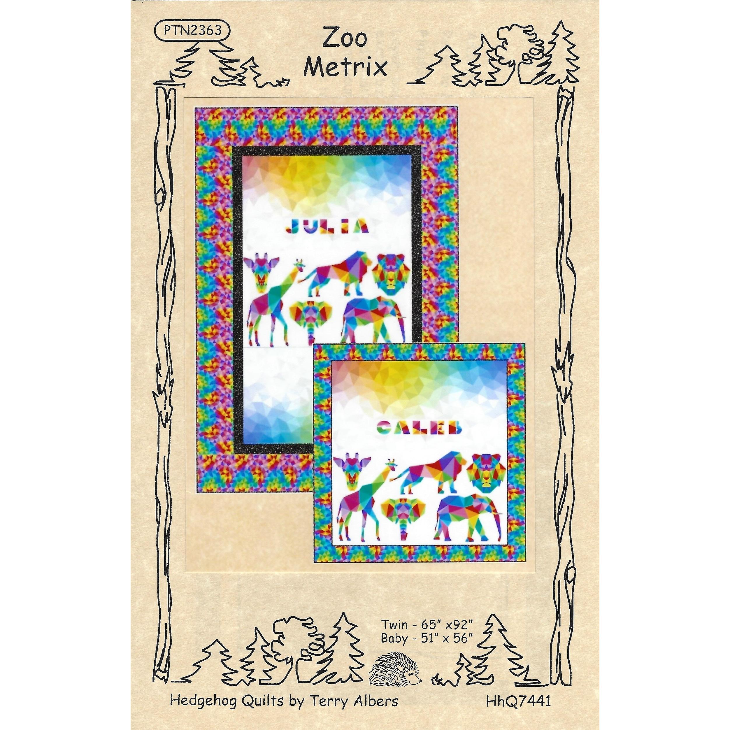 Zoo Metrix Pattern-Hedgehog Quilts-My Favorite Quilt Store