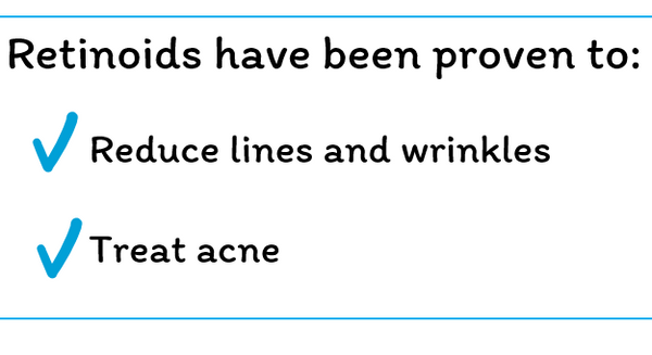 retinoids have been proven to reduce wrinkles