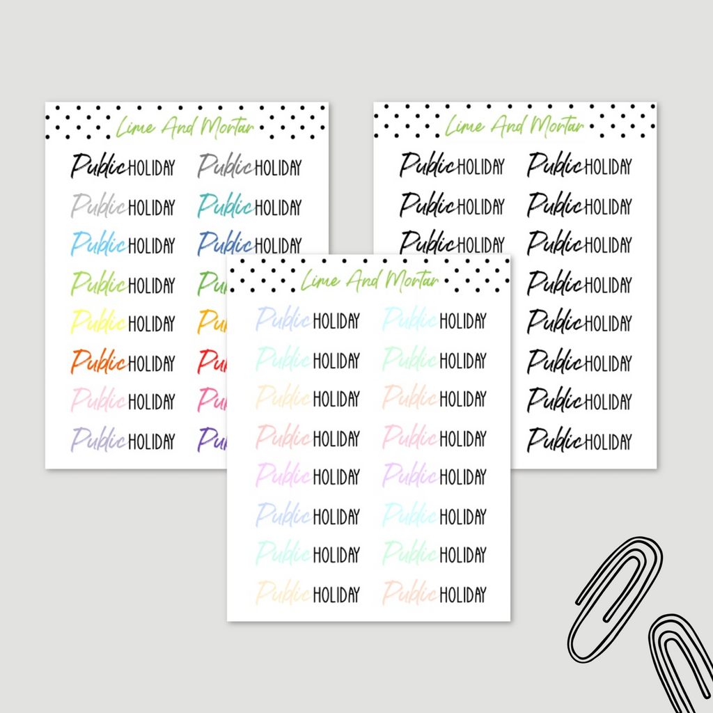 Holidays Stickers – Limelife Planners