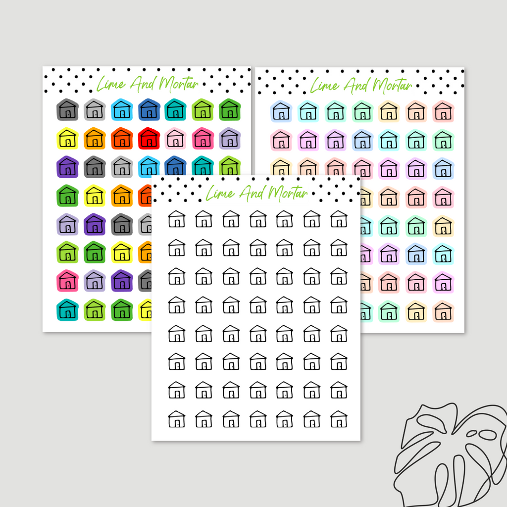 House Mini Icon Stickers