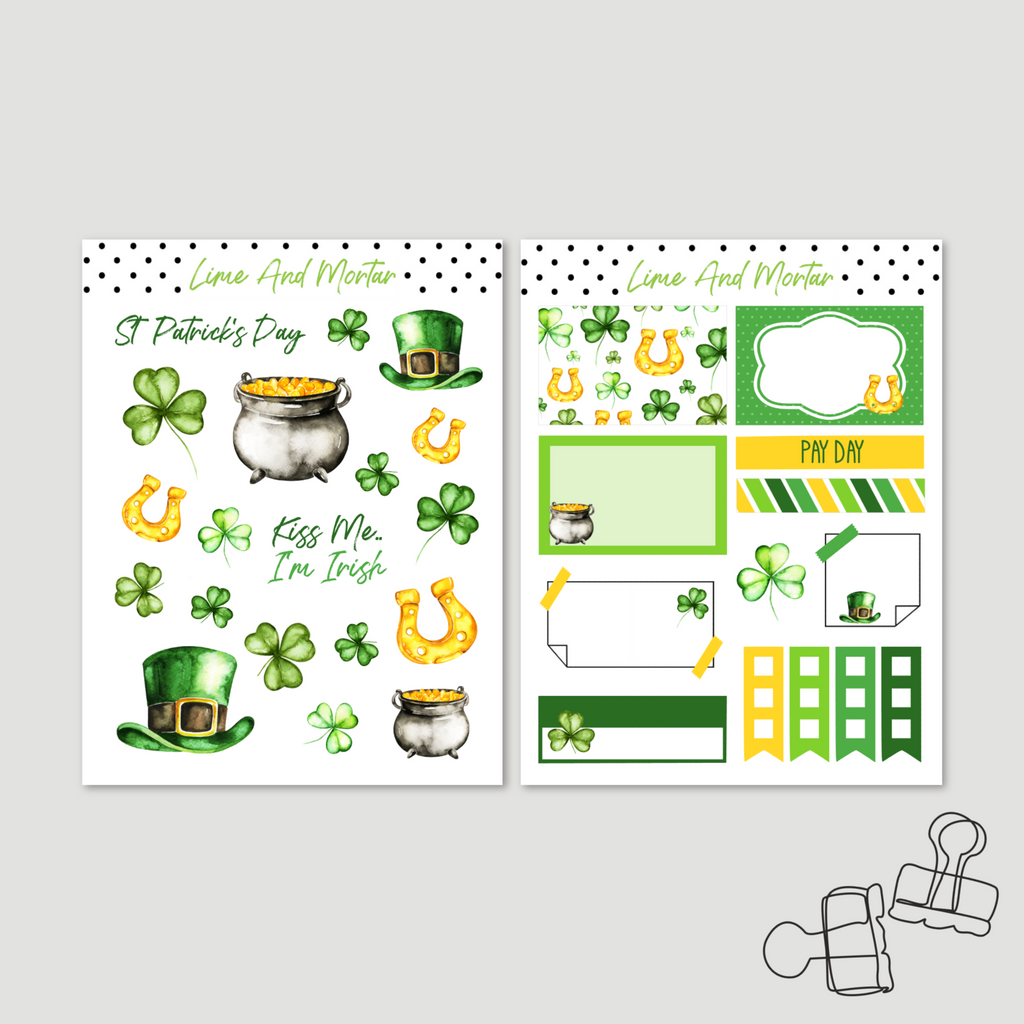 Simple Days of the Week Planner Stickers, Modern DOTW Stickers