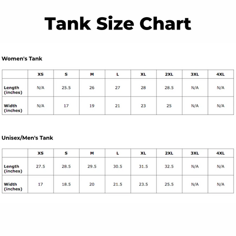 Tank Size Chart